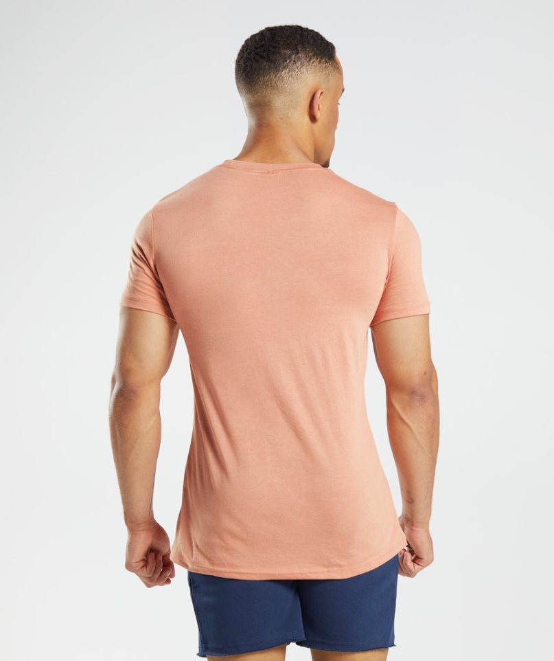 Men's Gymshark Legacy T-Shirts Orange | CA 038561